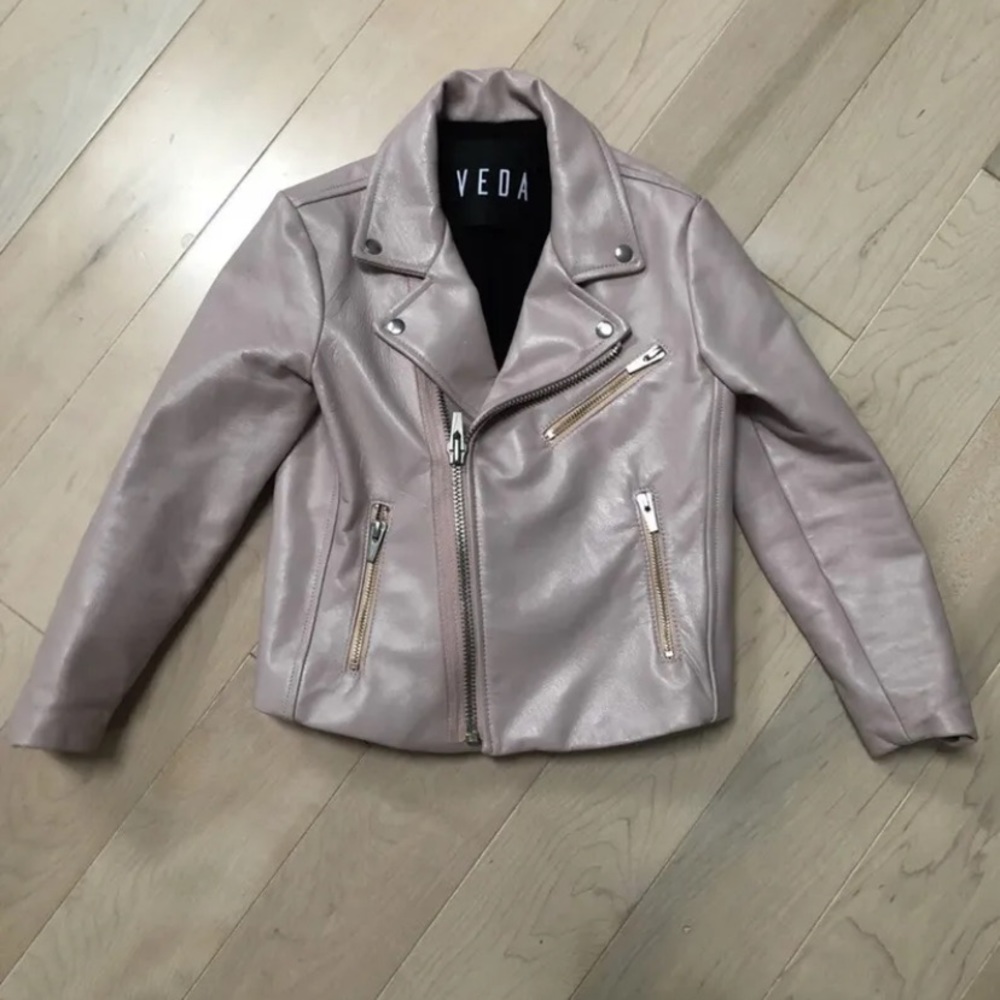 VEDA genuine leather Boones girls jacket